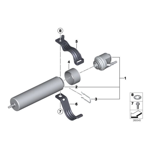 OE BMW F39 X3 F45 F48 X1 MINI Podgrzewacz z filtrem paliwa