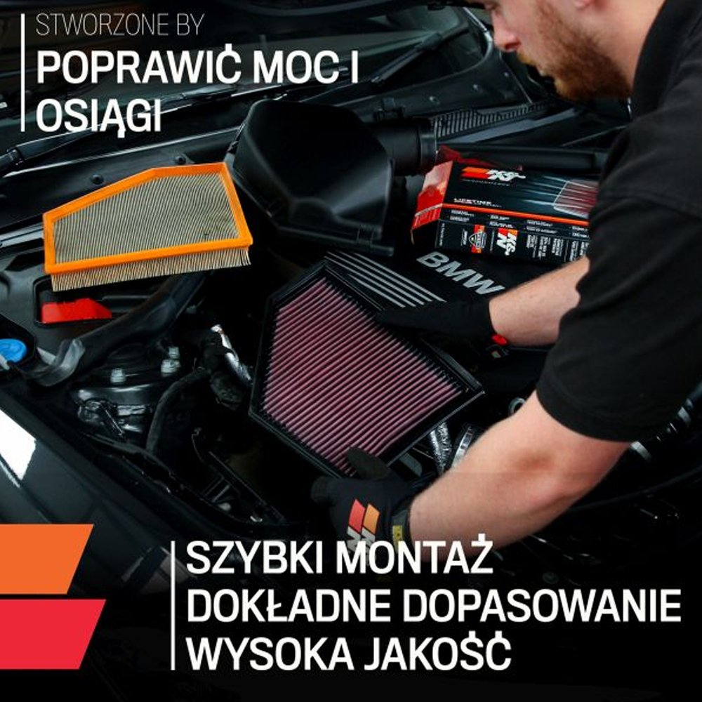 OE BMW M2 F87 M3 F80 M4 F82/G83 S55 Wkłady filtra powietrza K&N 33-2488 - obrazek 2