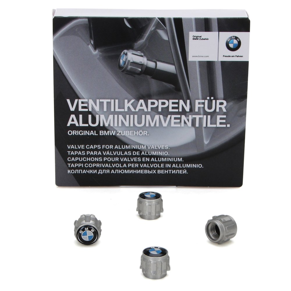 OE BMW Nakrętki na wentyle z logo BMW 36122447401 - obrazek 2