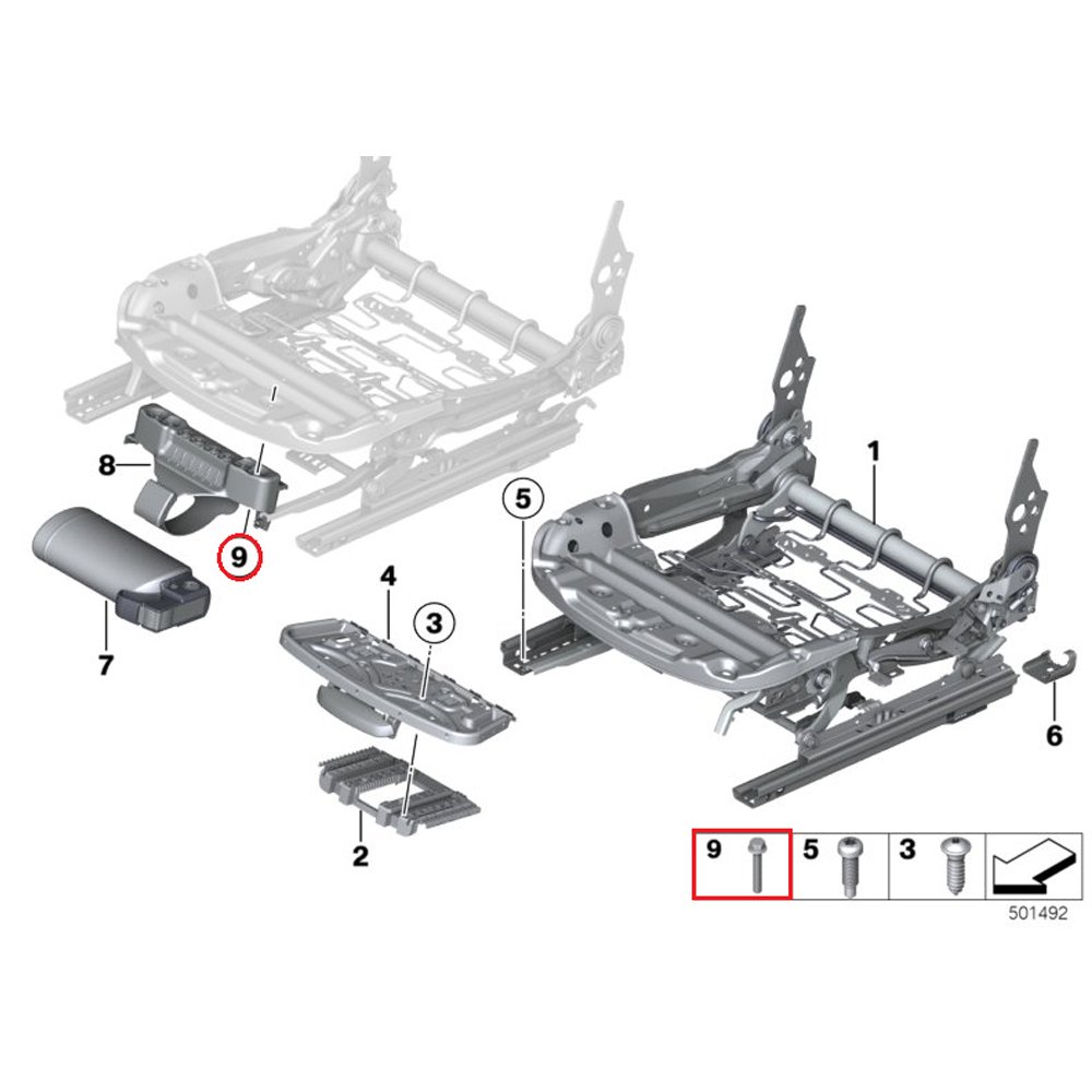 OE BMW Śruba mocowania uchwytu gaśnicy M6x30 52109479911