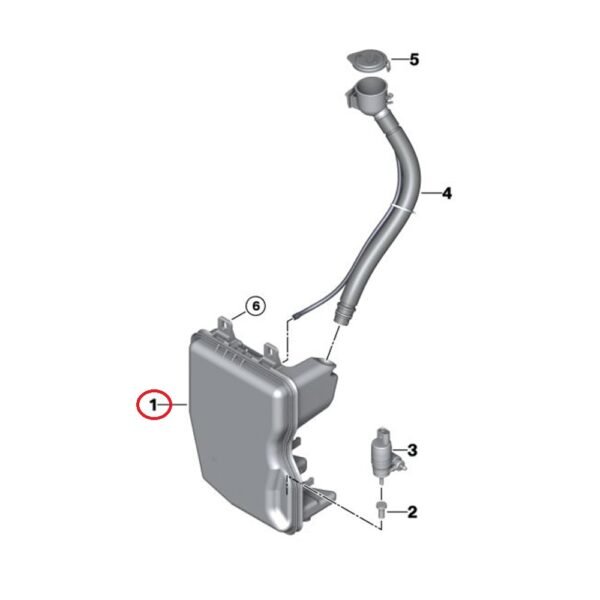 OE BMW F39 F48 MINI F60 Zbiornik płynu do spryskiwaczy