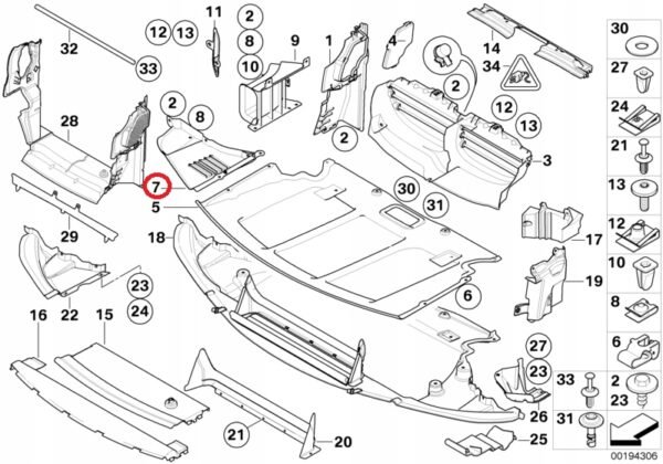 OE BMW E60 E61 Osłona nadkole trójkąt zderzaka prawy - obrazek 4