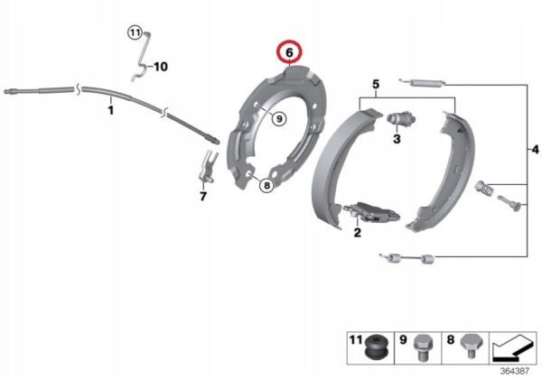 OE BMW E87 E90 F20 F30 PIERŚCIEŃ MOCUJĄCY SZCZĘKI D=185mm - obrazek 3