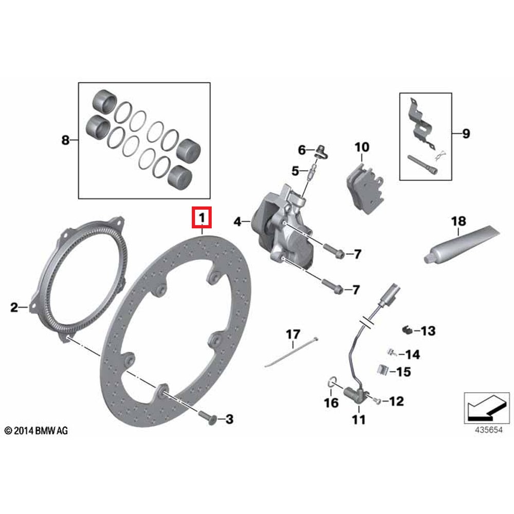 OE BMW Motorrad K26 K28 K29 K71 Przednia tarcza hamulcowa 320mm 34117713156 - obrazek 2