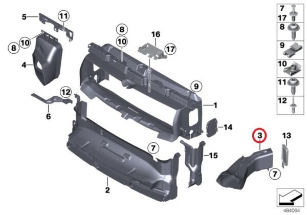 OE BMW F20 F21 Wlot kanał powietrza M-pakiet lewy - obrazek 2