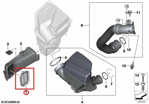 OE BMW G20 G21 G22 G23 Kratka ochronna do dolotu powietrza - obrazek 2