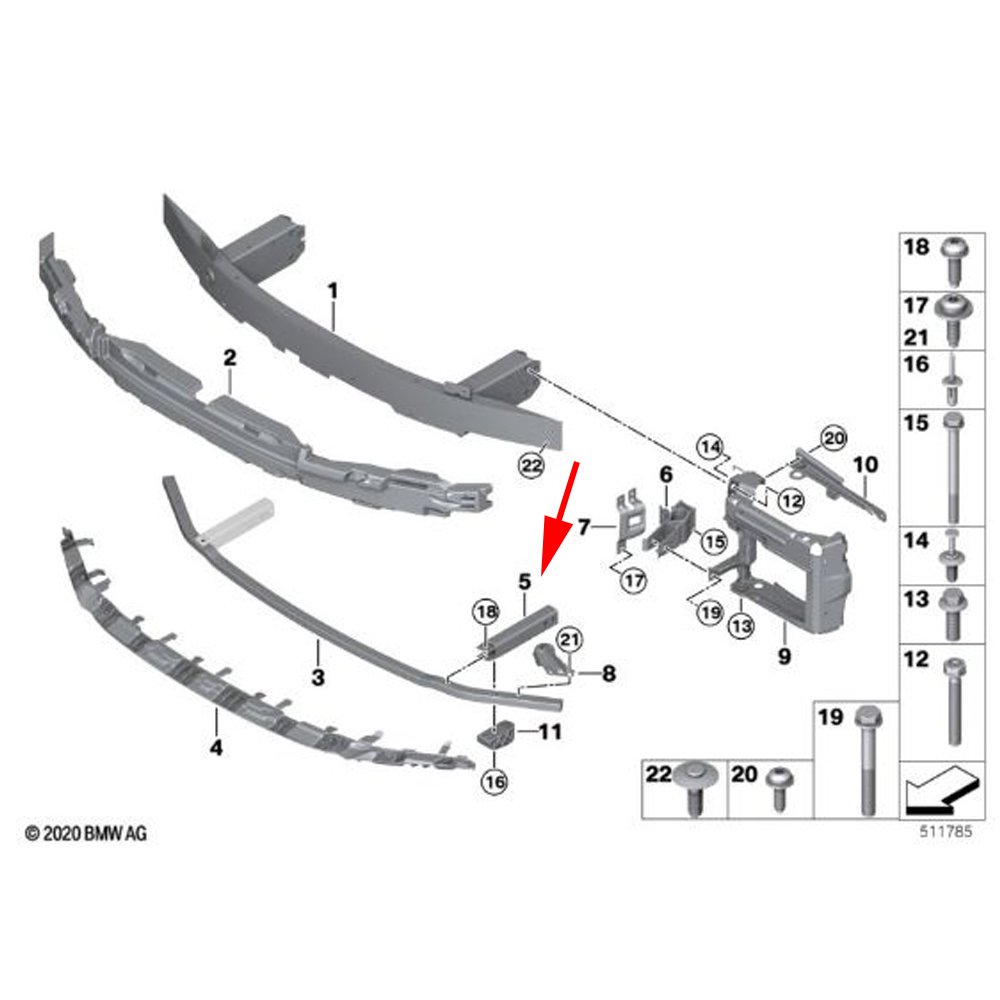 OE BMW G22 G23 Strefa zgniotu lewa dolna - obrazek 2