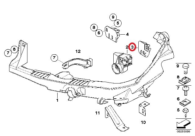 OE BMW E90 E91 E92 E93 Wspornik mocowanie lampy lewe 51117156553 - obrazek 2
