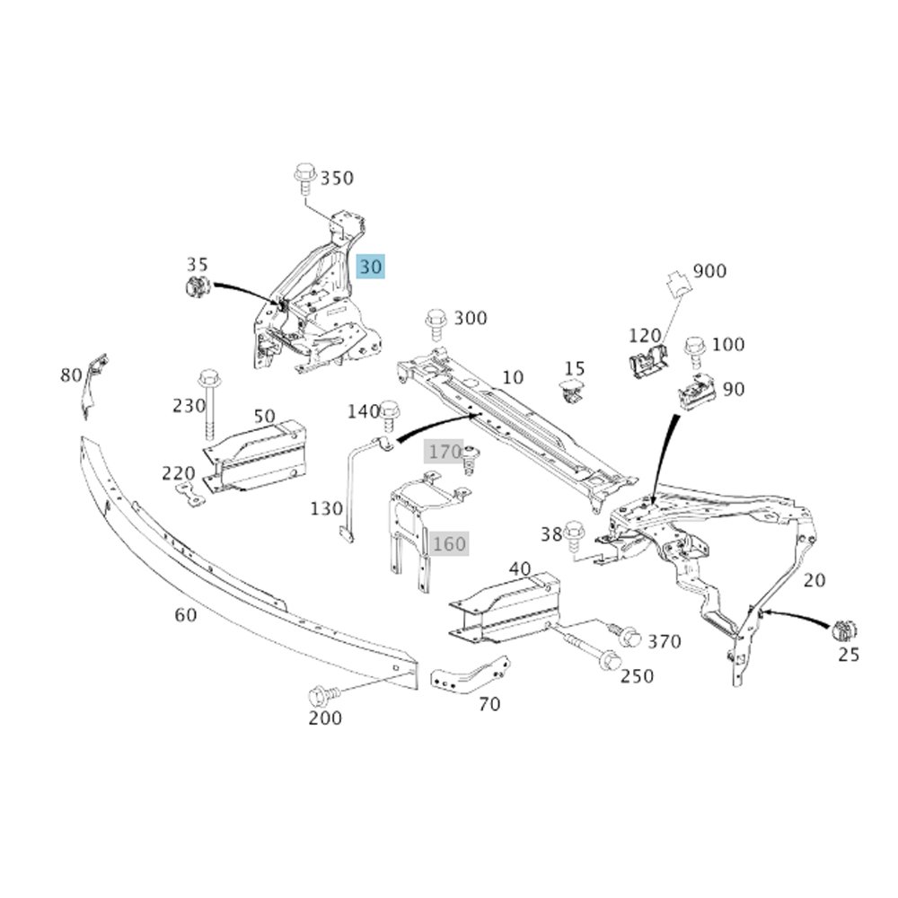 OE Mercedes Benz W204 Uchwyt okular reflektora przedniego prawy A2046202291 - obrazek 2