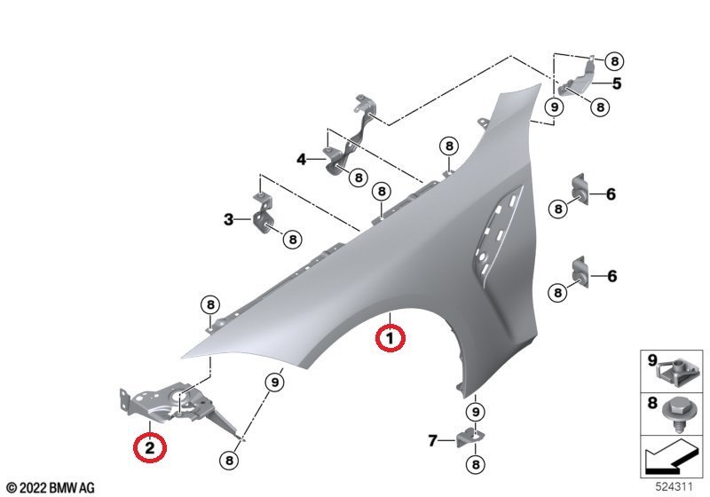 OE BMW G80 G81 M3 G82 G83 M4 Kpl. PRZÓD MASKA ZDERZAK LAMPY LASER CHŁODNICE - obrazek 4