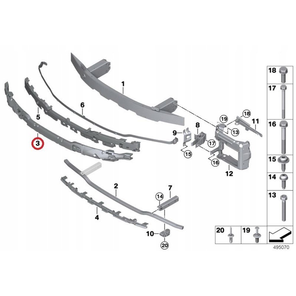 OE BMW G20 G21 Absorber Pianka Styropian Zderzaka - obrazek 3
